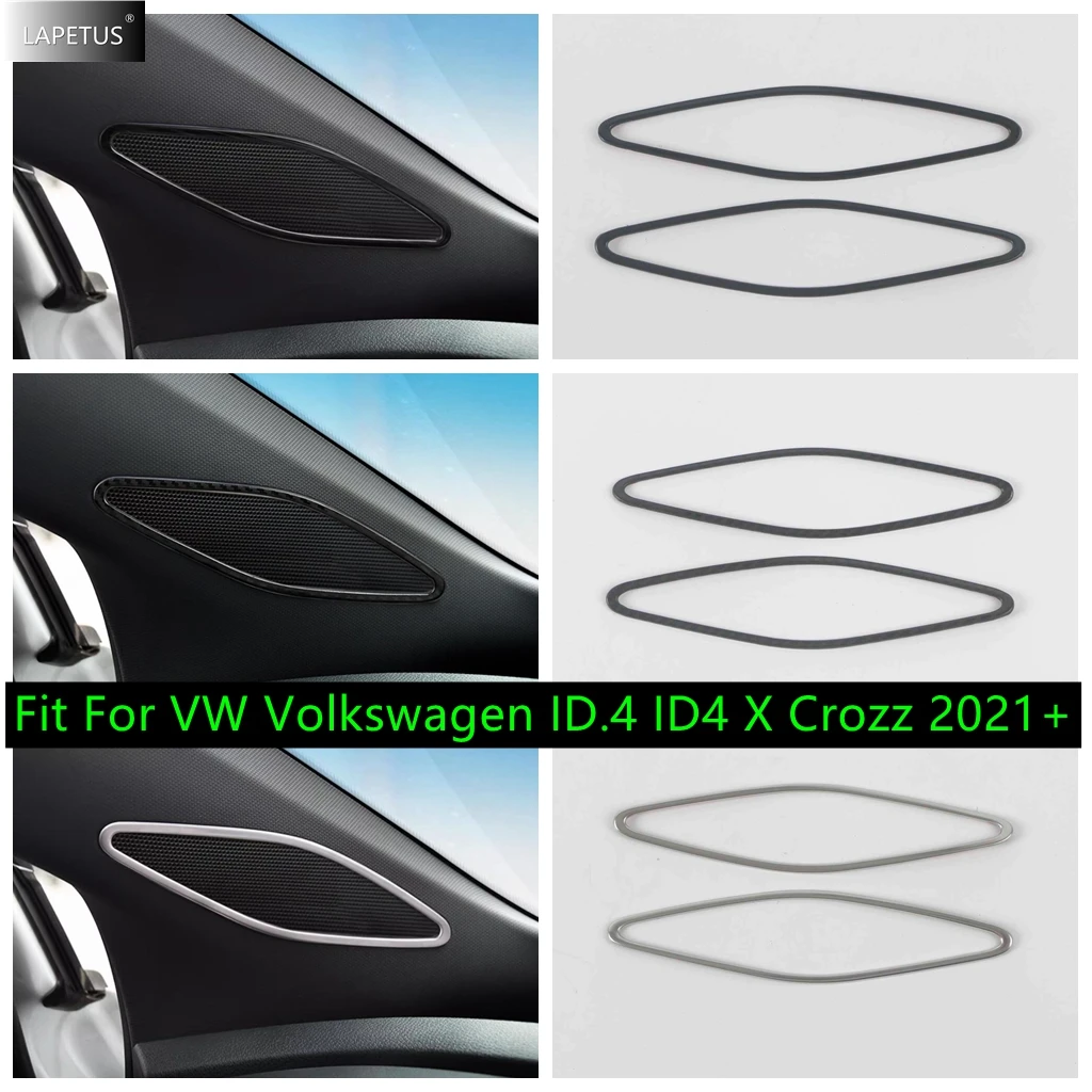 Car Inner A Pillar Air AC Outlet Vent Speak Frame Sticker Cover Trim Accessories For VW Volkswagen ID.4 ID4 X Crozz 2021 - 2024