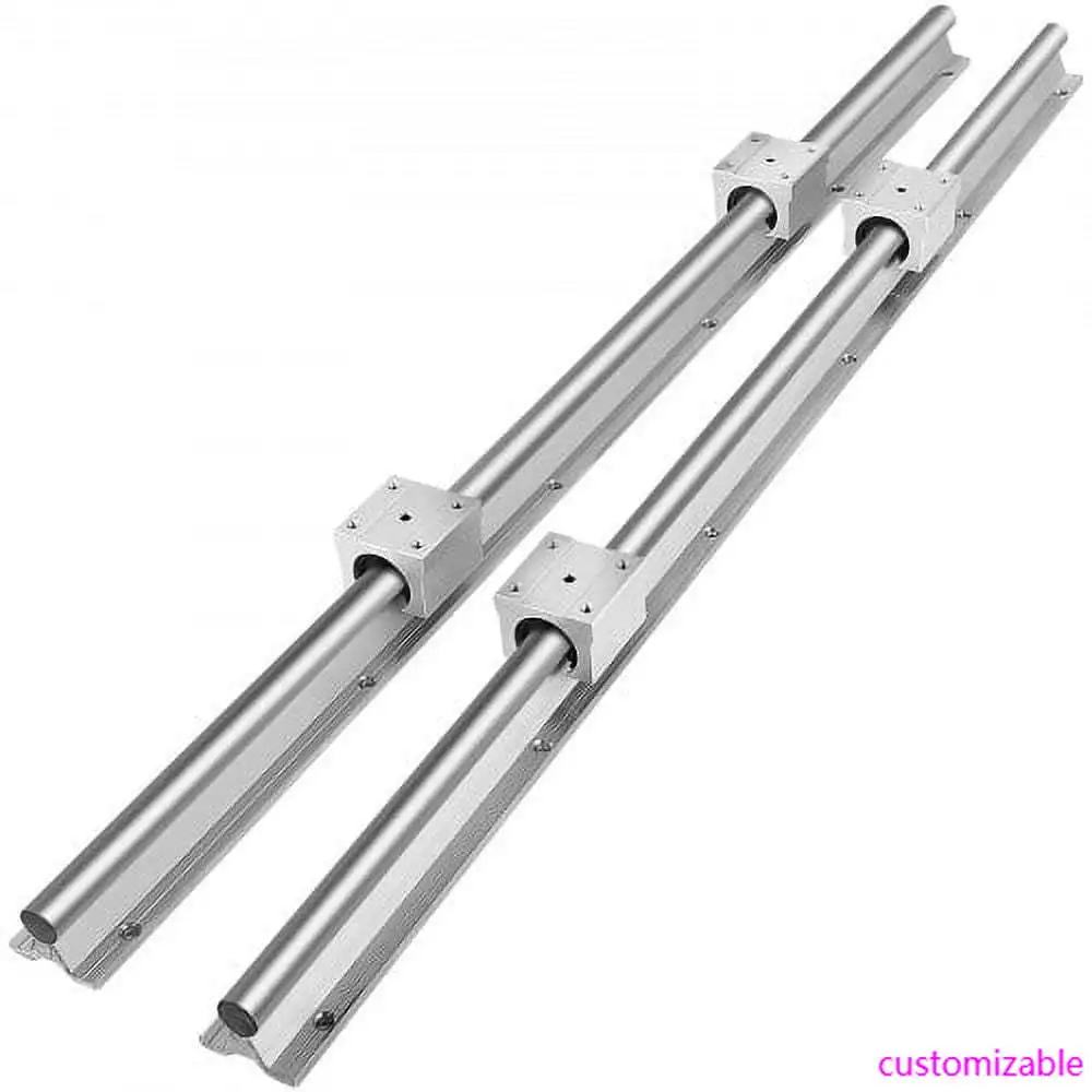 

Linear Rail, 2PCS SBR16-800mm, Linear Slide Guide 2 PCS Rail, 4 PCS SBR16UU Bearing Block for Automated Machines and