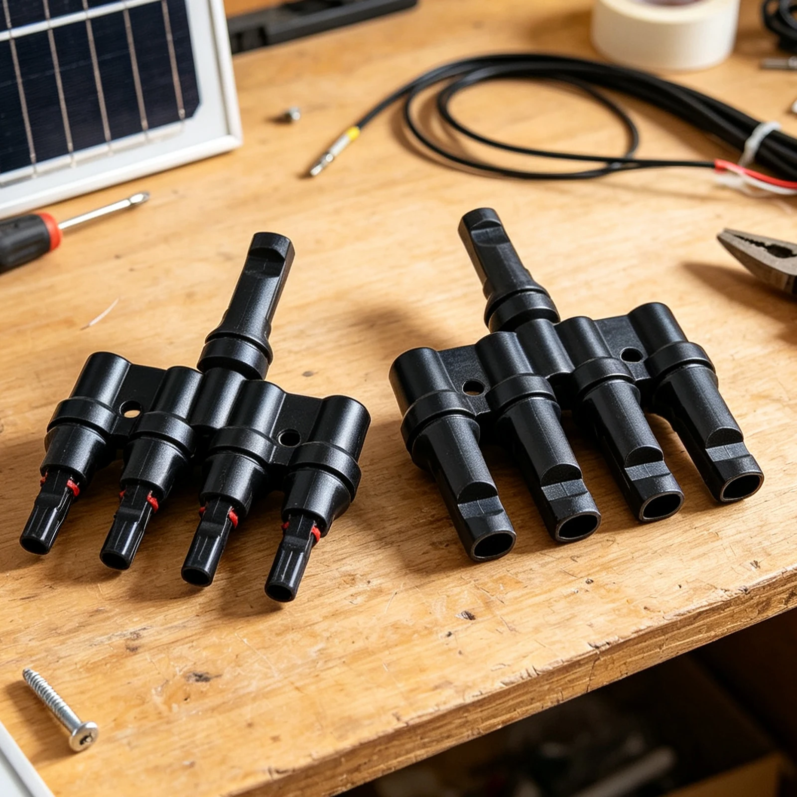 for solar Panel for solar Connector Connectors Four-in-one Fuse Holder Splitter PV Connectors 1 Pair for solar Cable 2.5/ 4/6mm2