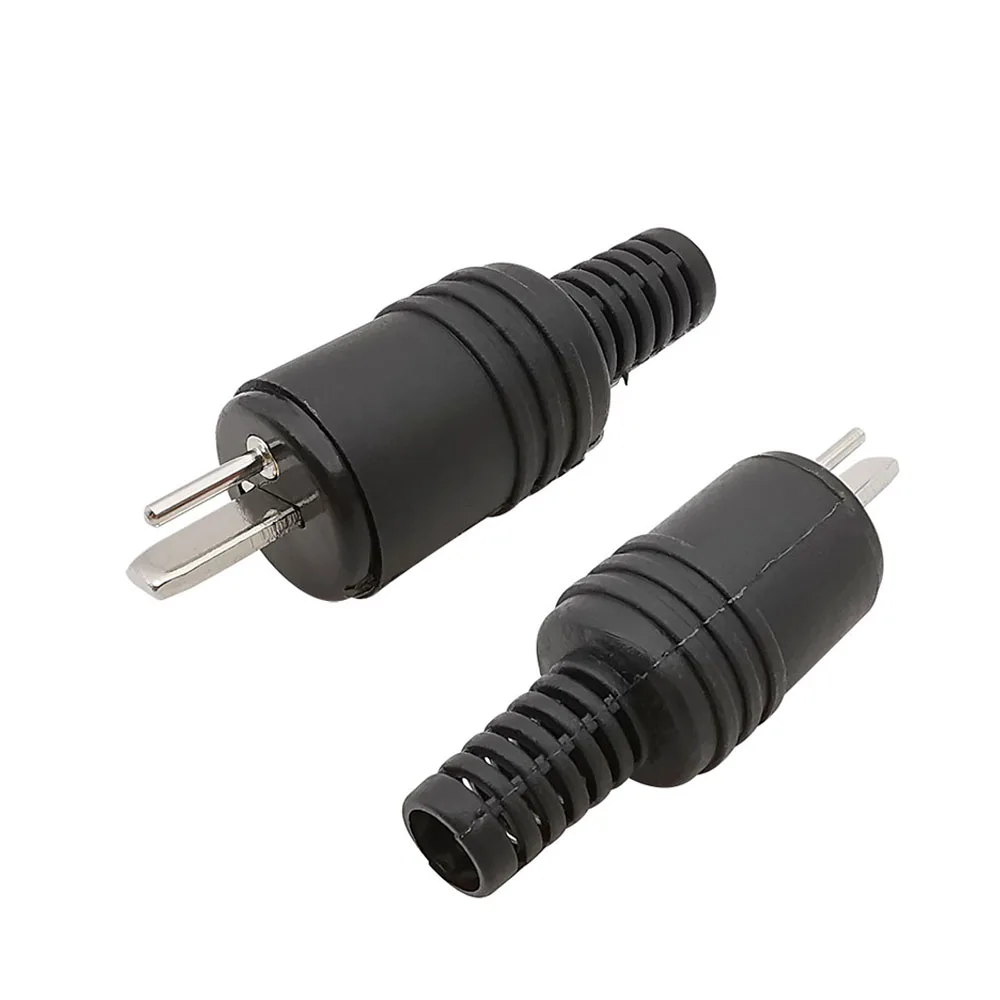 

DIN Male Plug Adapter 2 Pin DIN Plug Audio Speaker Cable Solder Connector 2P Screw Terminal Power Signal Plug Connector Black