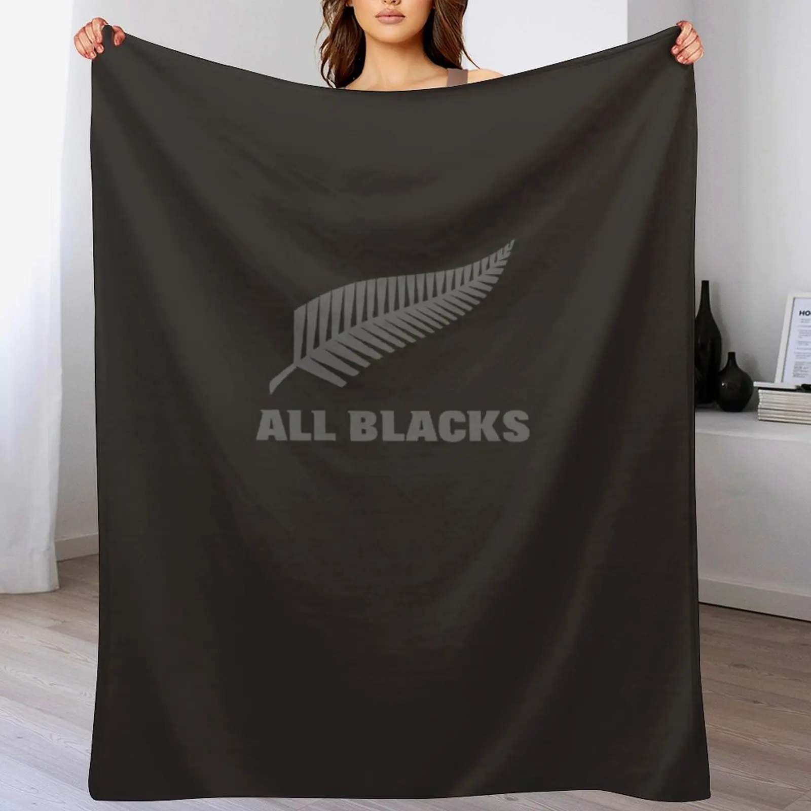 

New Zealand All Blacks Classic T-Shirt Throw Blanket Cozy Home Blanket Gift for Christmas Holiday
