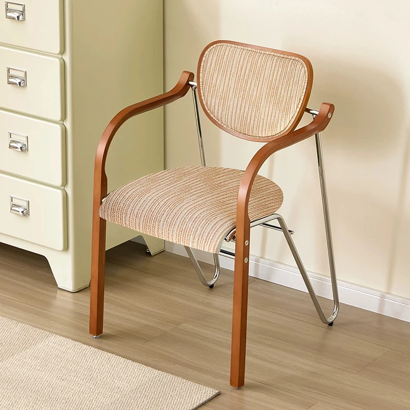 Nordic Furniture,Living Room Chair,Backrest Stool,Solid Wood Dining Chair,Modern Armchair,Art Leisure Chair,Creative Mobile Seat