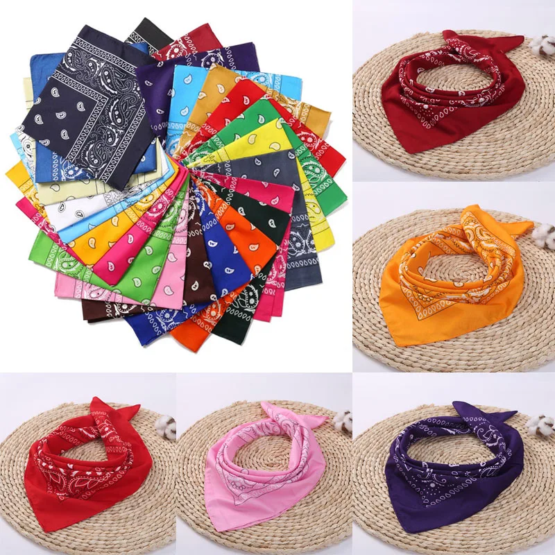 Popular Hip Hop cashew flowers Bandana Men Women Outdoor Headbands Hair Band Wrist Wraps amoeba Scarves towel Christmas gift