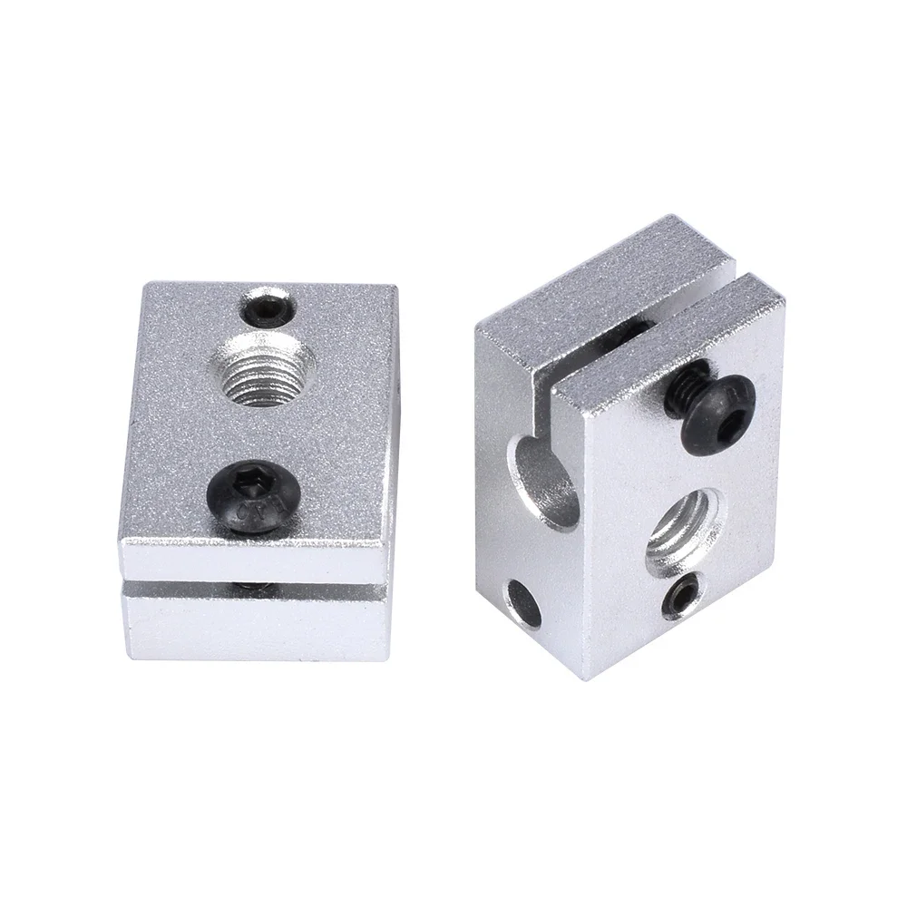 3D Printer Parts E3D V6 Heater Block Official Aluminum Block To J-head Hotend Bowden Extruder V6 Silicone Sock Heater Thermistor