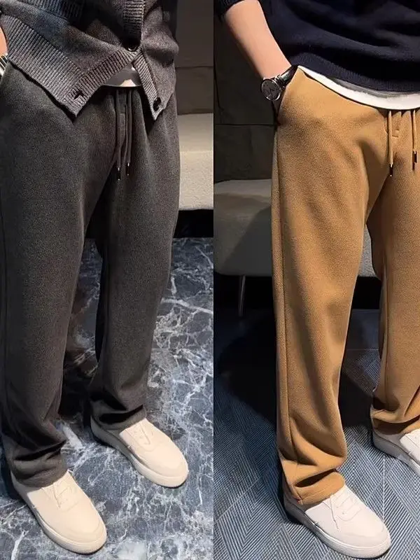 

Настоятельно рекомендуемые прямые повседневные брюки Thiened, осенне-зимние, свободного кроя, спортивные, простые, однотонные, универсальные.