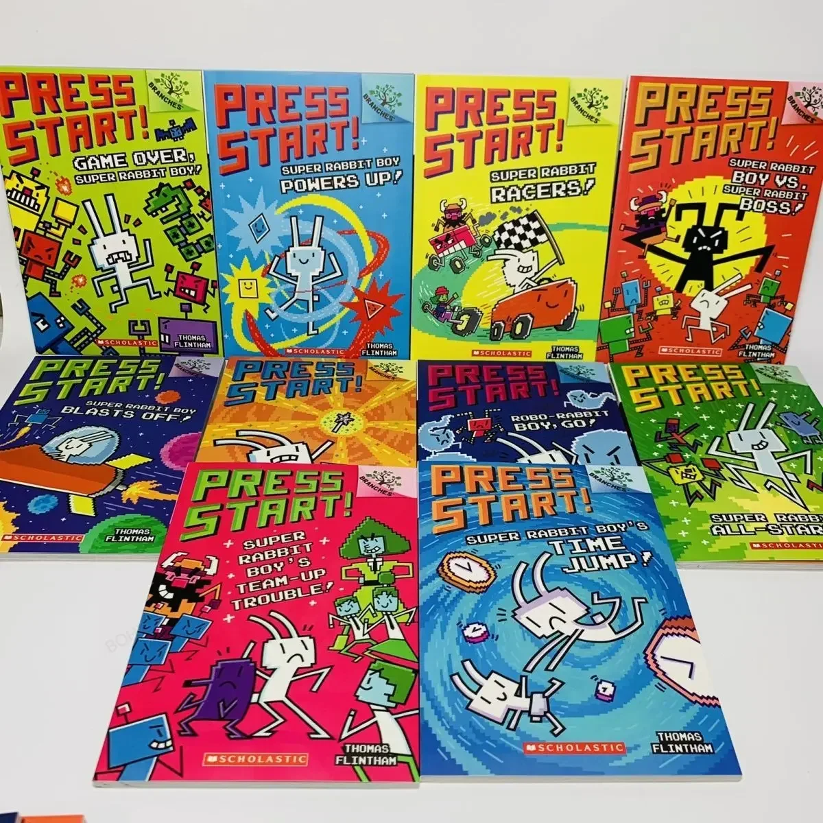 Press Start Super Rabbit 13 Books English Reading Edition Scholastic Branches Children Cartoon for Kid