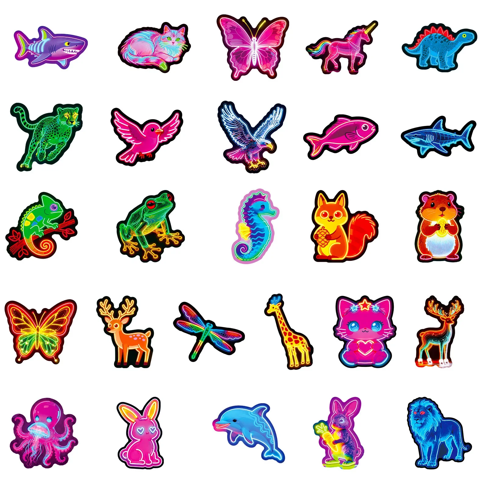 สติกเกอร์ลายเสือเท่ๆ 10/56 ชิ้น สติกเกอร์การ์ตูนสัตว์สร้างสรรค์ สำหรับตกแต่งกระเป๋าเดินทาง โทรศัพท์ กีตาร์ สเก็ตบอร์ด แก้วน้ำ ตู้เย็น ของเล่นเด็ก