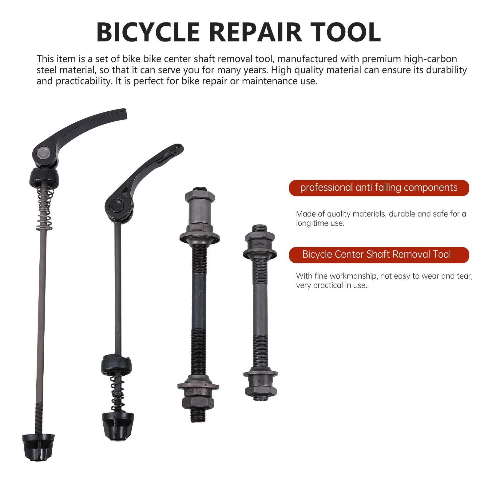 1Set Bike Quick Release Skewer Hollow Shaft Front Rear Axle Parts Wheel Hub for Mountain Road Bikes Bicycles Skewer