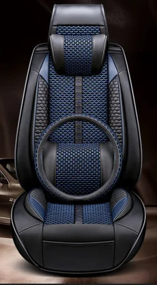 Top quality! Full set car seat covers + Steering wheel cover for Volkswagen Tiguan 2023-2018 fashion breathable seat cushion
