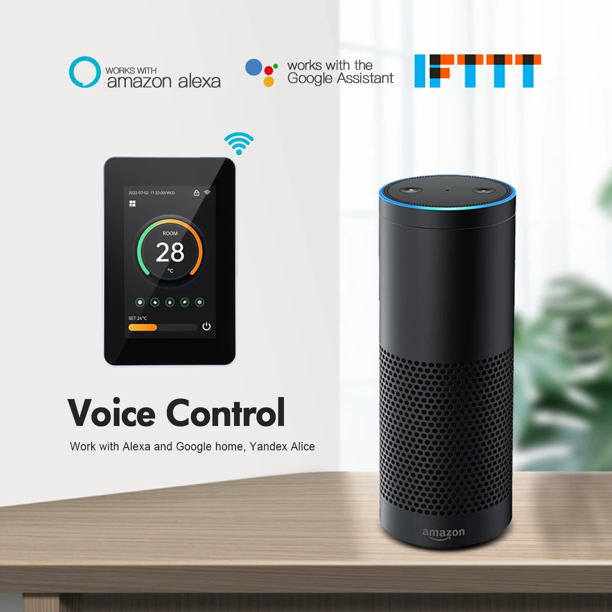 Termostato inteligente Tuya WiFi, controlador remoto de temperatura de calefacción eléctrica de suelo/agua para Google Home y Alexa