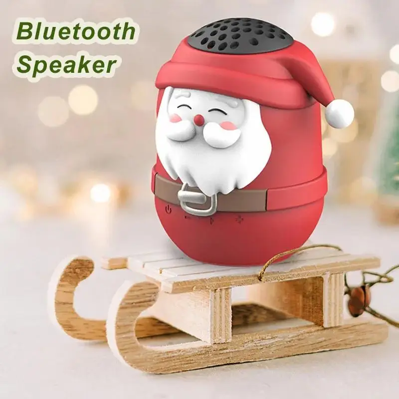 Mini Sound Box Wireless Bluetooth Speaker Rechargeable Santa Cartoon Support TF Stereo Music Player Portable Outdoor Waterproof