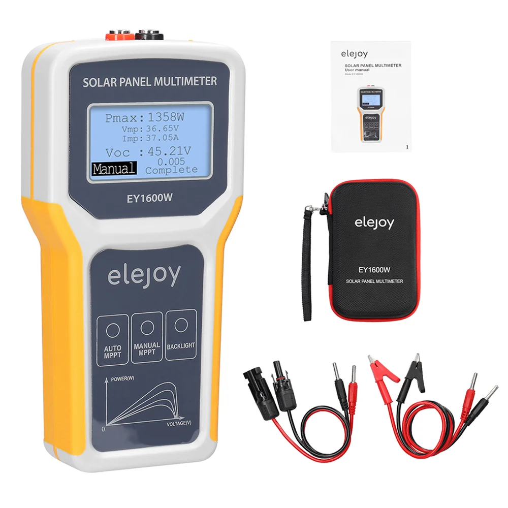 

EY1600W/EY800W/EL400B Solar Panel Tester Photovoltaic Panel Multimeter MPPT Tester Power Voltage Current Multi Meter Voltmeter