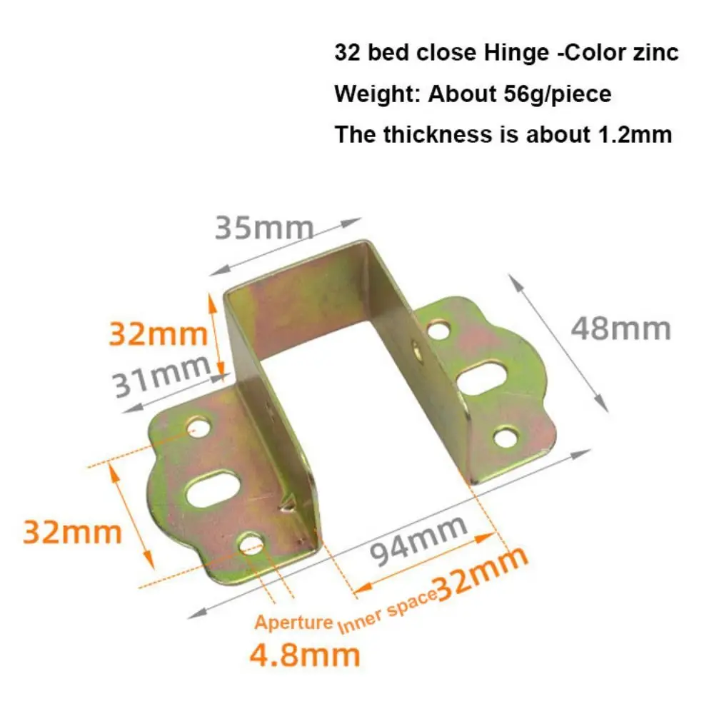 11 Style Bed Hinges Easy To Install WIth Screws Bed Hardware Accessories Thickened High Quality