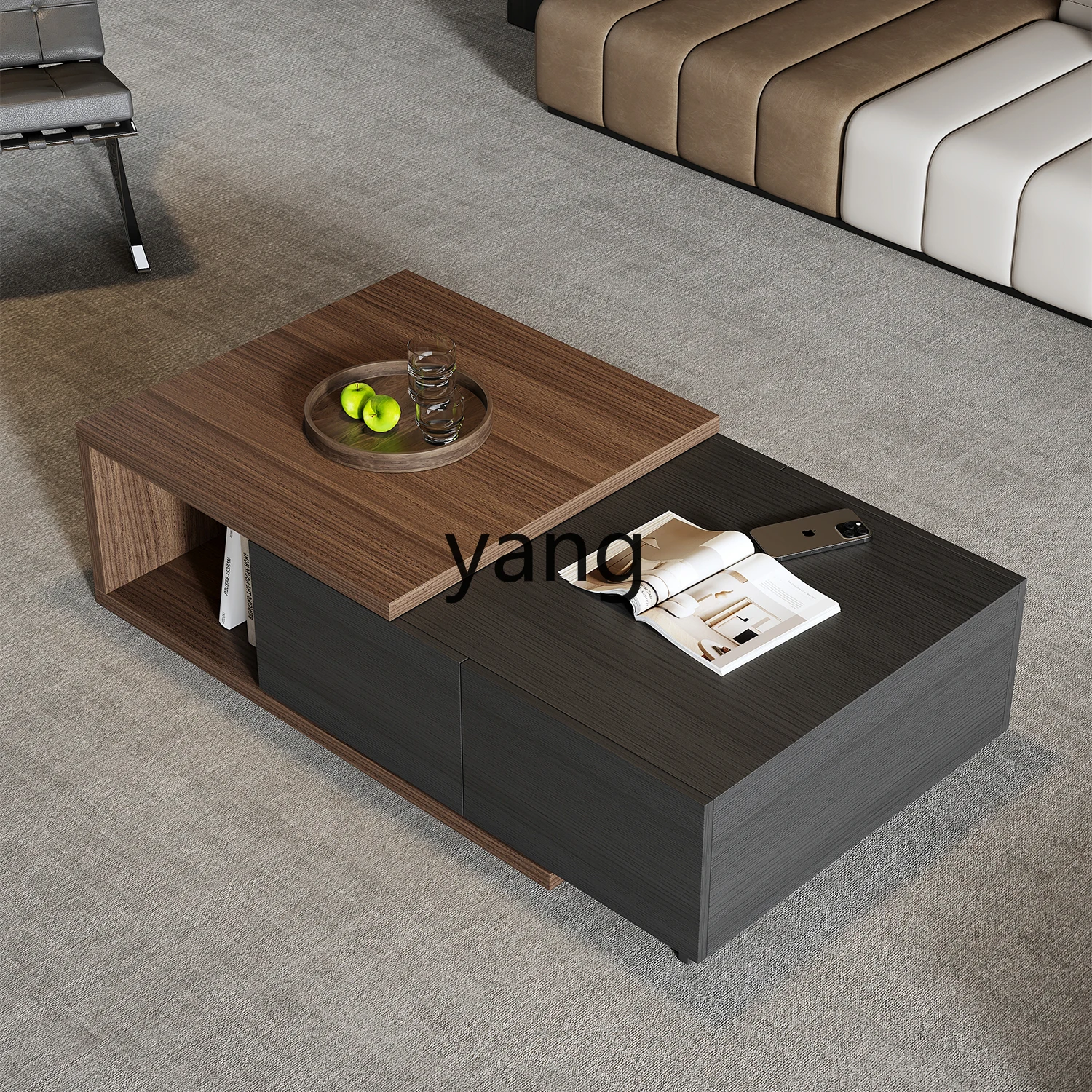 LT Italian modern simple coffee table living room household small apartment light luxury removable coffee table table