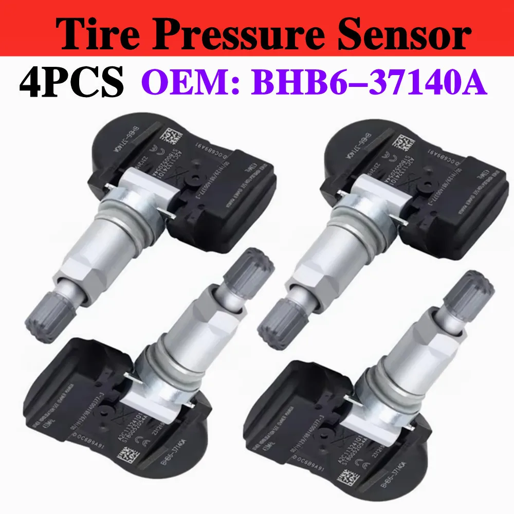 4PCS NEW TIRE PRESSURE SENSOR FOR MAZDA 2 3 5 6 CX-3 CX-5 CX-7 CX-9 MX-5 BHB637140 BHB6-37140A GS1D37140 433MHz