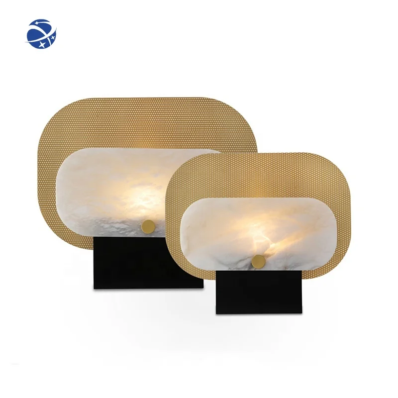 

Modern simple creative gold metal marble decorative reading table lights hotel bedside study indoor home stand table lamps