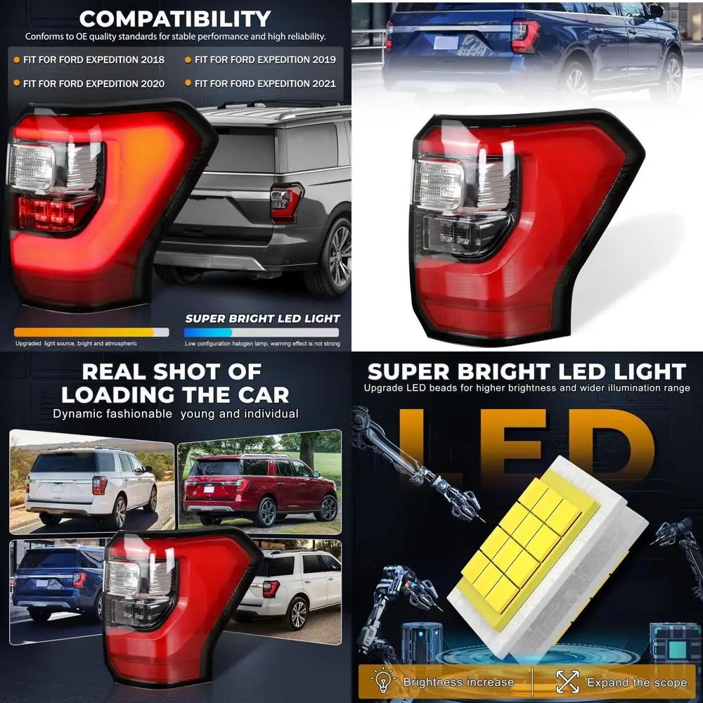 Fanale posteriore a LED lato destro Ford Expedition 2018-2021 con cablaggio e lampadine