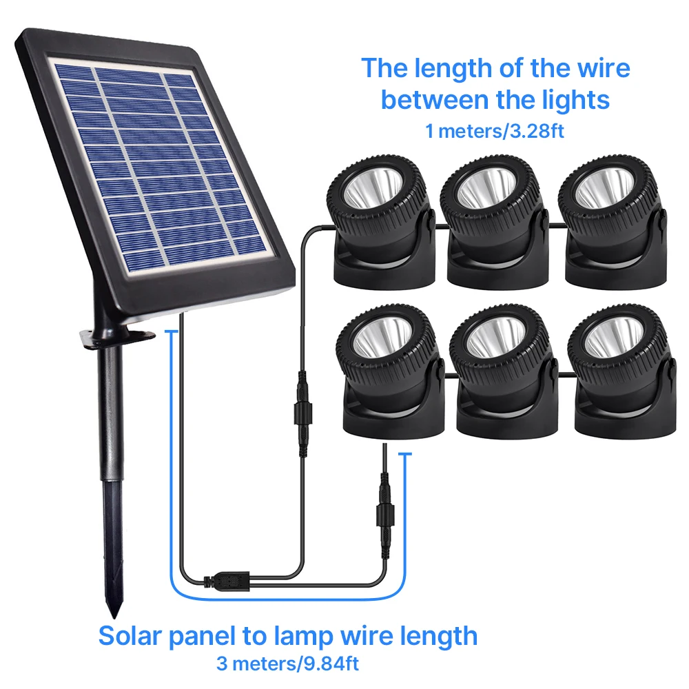 

Набор из 6 солнечных фонарей для пруда RGB светодиодные погружные фонари для фонтана IP68 водонепроницаемые красочные подводные ландшафтные прожекторы