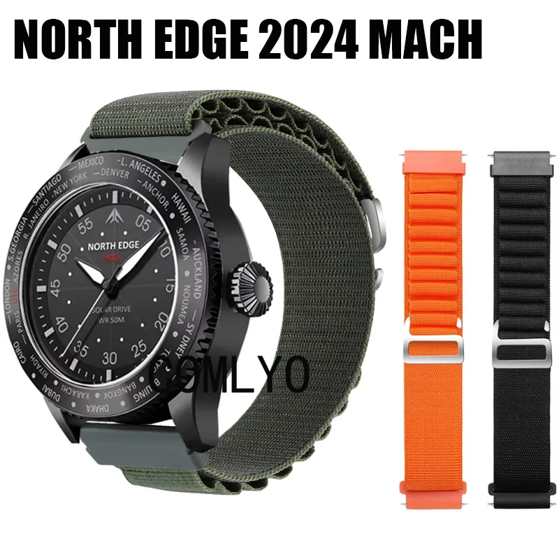 Band For NORTH EDGE 2024 MACH Watch Strap Nylon Soft Bracelet Bands Outdoor Sports Belt