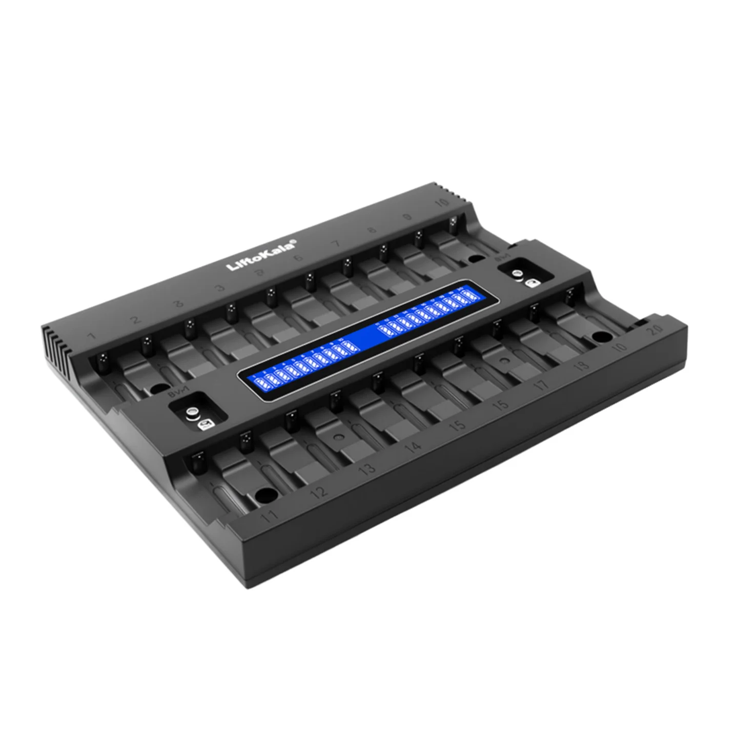 1-2 uds LiitoKala Lii-ND20 cargador rápido de batería inteligente LCD de 20 ranuras protección múltiple para cargador de batería AA AAA 1,2 V NiMH