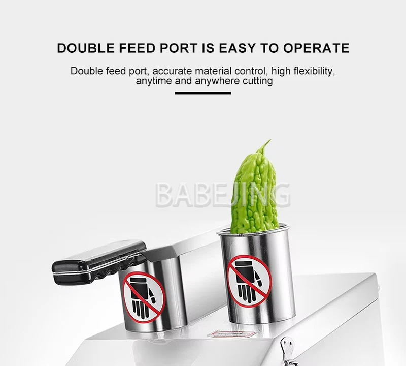 BABEJING Picadora de verduras de alto rendimiento, rebanadora comercial de setas Shiitake para salchicha de jamón de setas, herramienta picadora de cocina