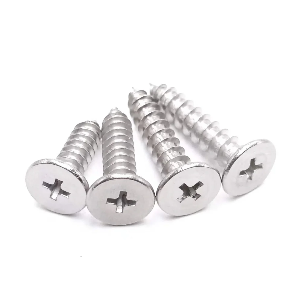 10-50pcs M2 M2.5 M3 M4 M5 M6 304 Stainless Steel Ultrathin Cross Phillips Ultra Thin Low Flat Wafer Head Self Tapping Wood Screw