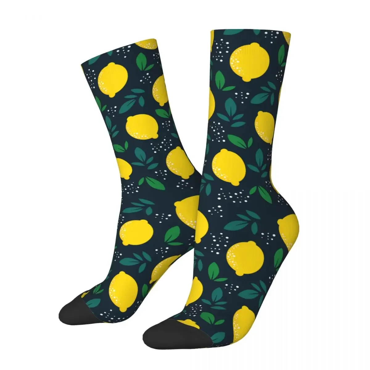 

Autumn Winter Funny Men's Women's Cute Fruit Lemon Socks Breathable Football Socks