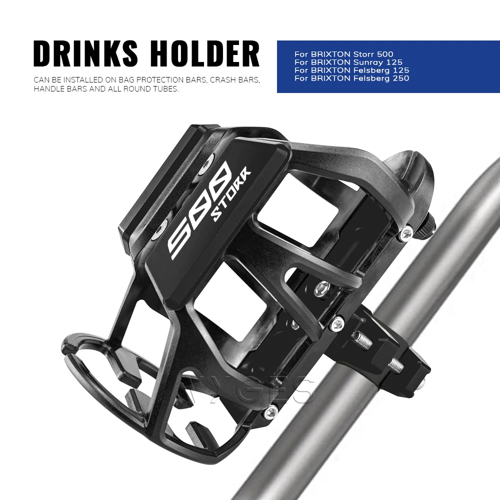 For BRIXTON Storr 500 Sunray 125 Felsberg 125 Felsberg 250 Motorcycle Beverage Water Bottle Cage Drinks Holder Water Cup Holder