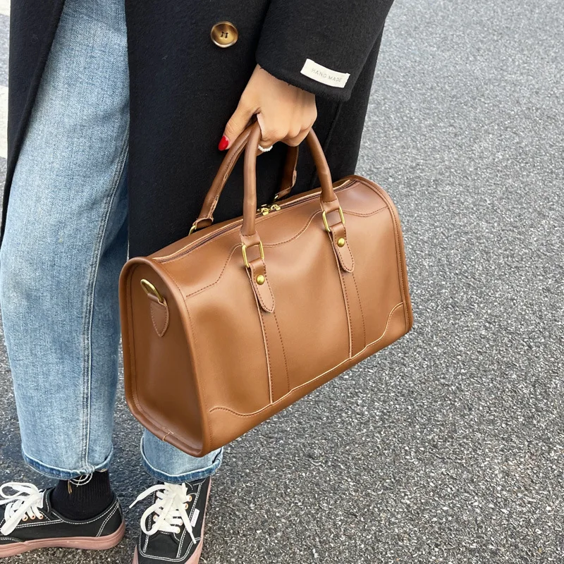 2024 New Women\'s Travel Bag High Quality Simple Women\'s Handbag Large Capacity Fashion Casual Ladies Shoulder Luggage Bag