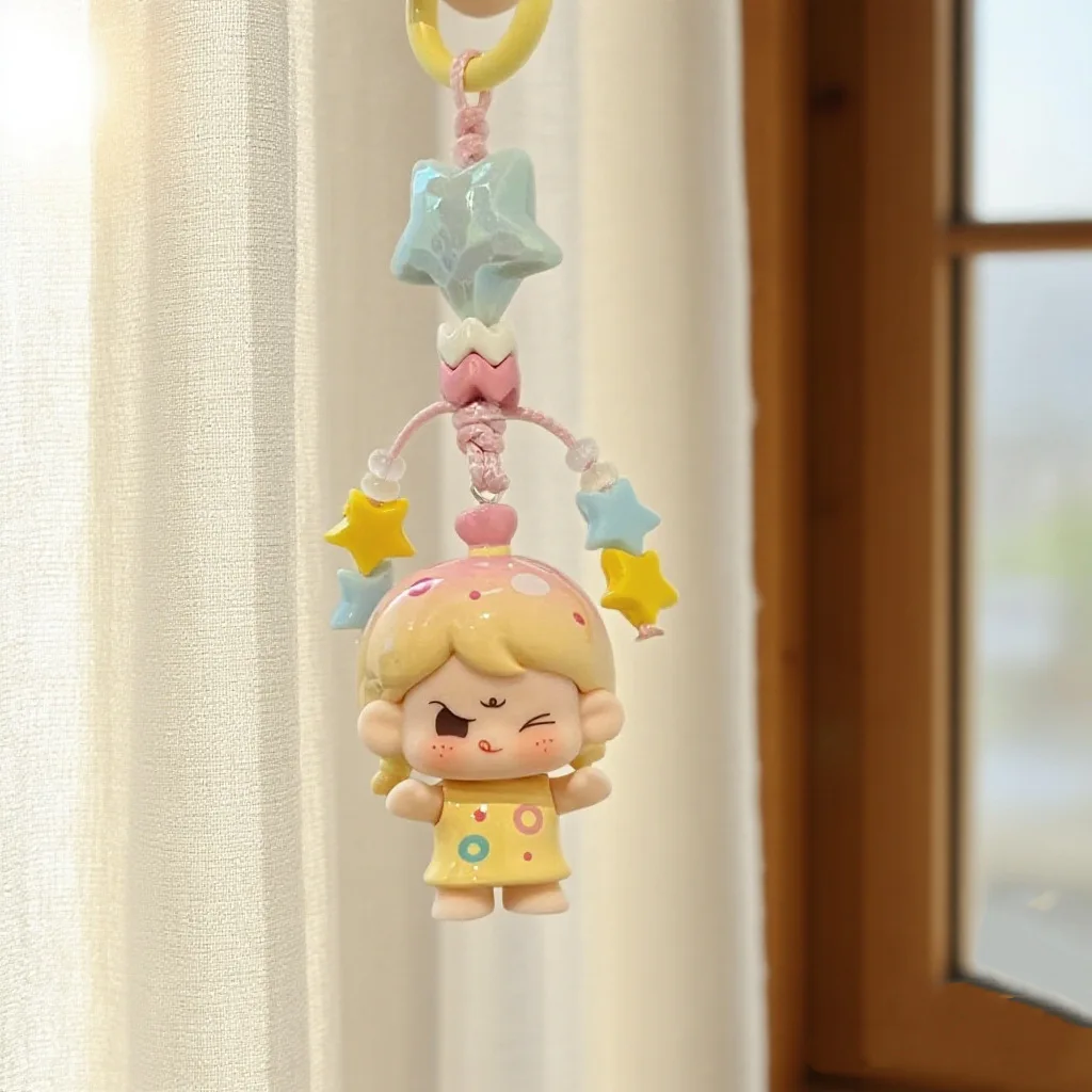 1/6 قطعة إكسسوارات رائعة على شكل قطرة الندى الصغيرة يمكنك صنعها بنفسك: حلقات مفاتيح متخصصة إبداعية وسحر على طراز الدوبامين