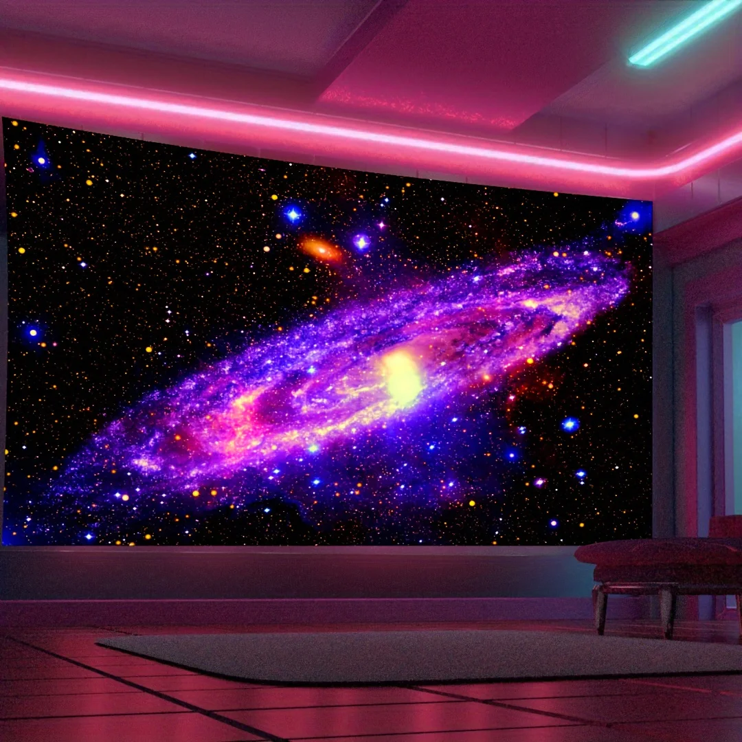 Galaxy Space Wall Tapestry Cosmic Stars Nebula Universe Art Decor Living Room Bedroom Hanging Blanket Sci Fi Theme Decoration