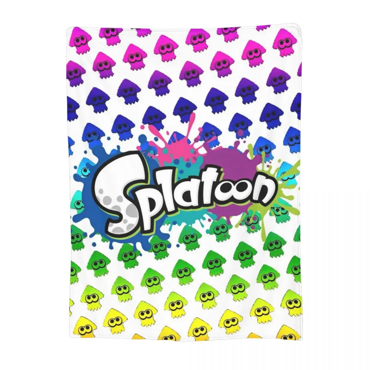 Splatoon Knitted Blankets Fleece Inkling Video Games Ultra-Soft Throw Blankets for Home Couch Bedspread