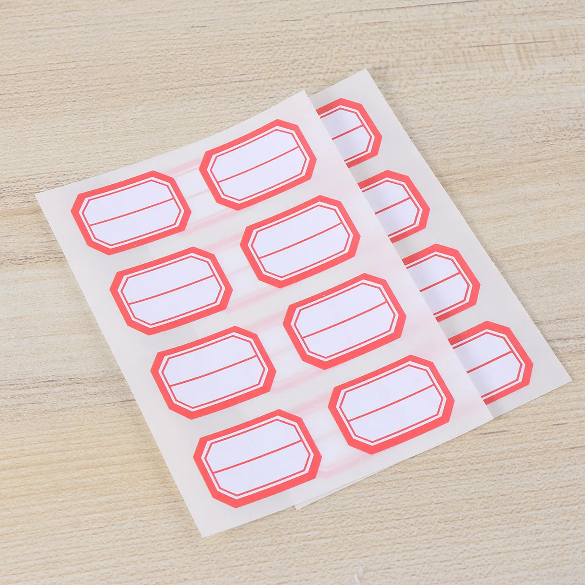 12Sheets Blank Self-Adhesive Stickers for Price Marking Name Tags Folder Labeling Container Identification in Classroom