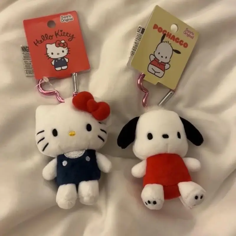 

Милый плюшевый брелок Hello Kitty в форме сердца, очаровательный подвес для сумки, милый сувенир, подарок для девочек и подруг