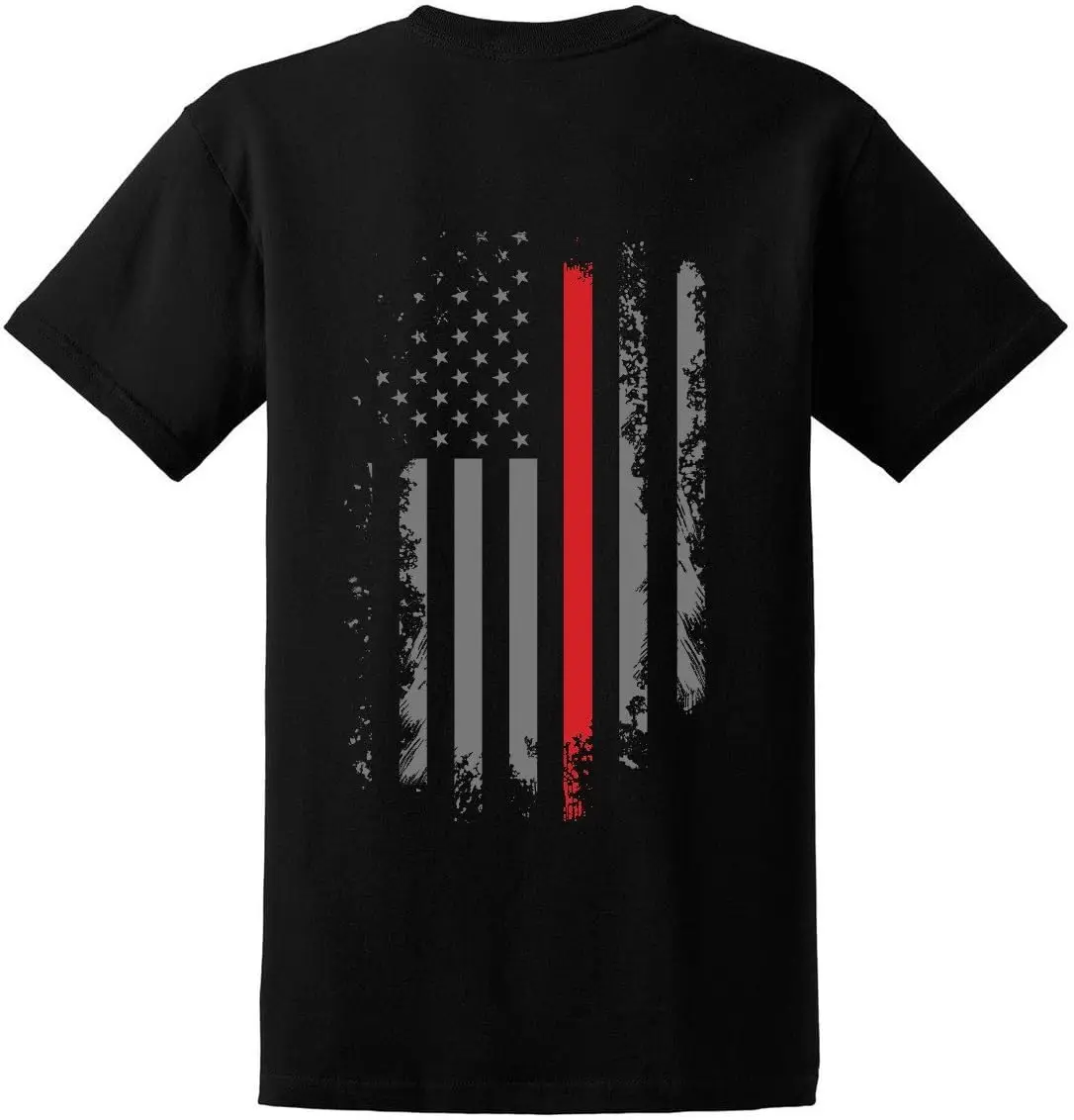 Thin Red Line Firefighter Maltese Cross American Flag Shirt