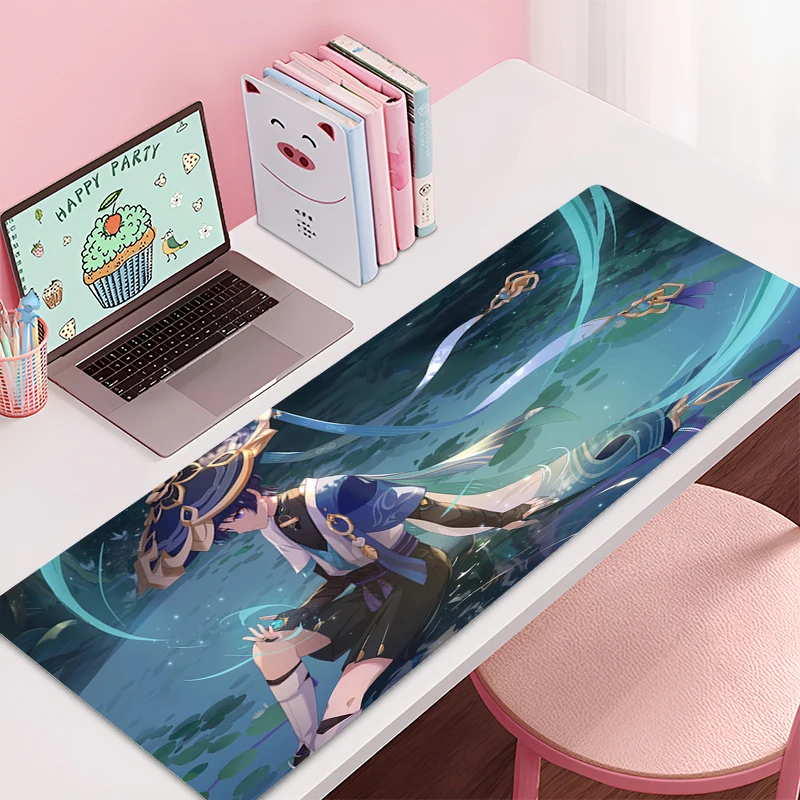 Large Mouse pad Genshin Impact Wanderer game player keyboard pad non-slip office study desk mat floor mat coaster PC Mousepad