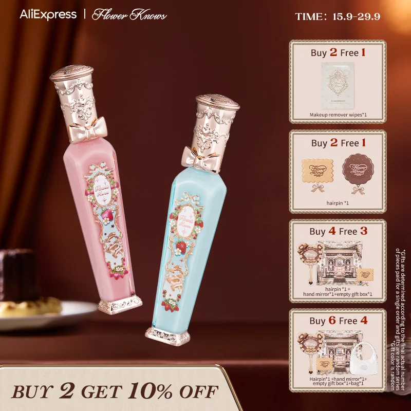 

Flower Knows Strawberry Rococo Series Cloud Lip Cream Lipsticks 3.5g