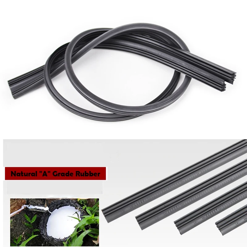 2PCS 6mm Universal Auto Vehicle Insert Soft Rubber Strip Refill For Frameless Wiper Blades 26