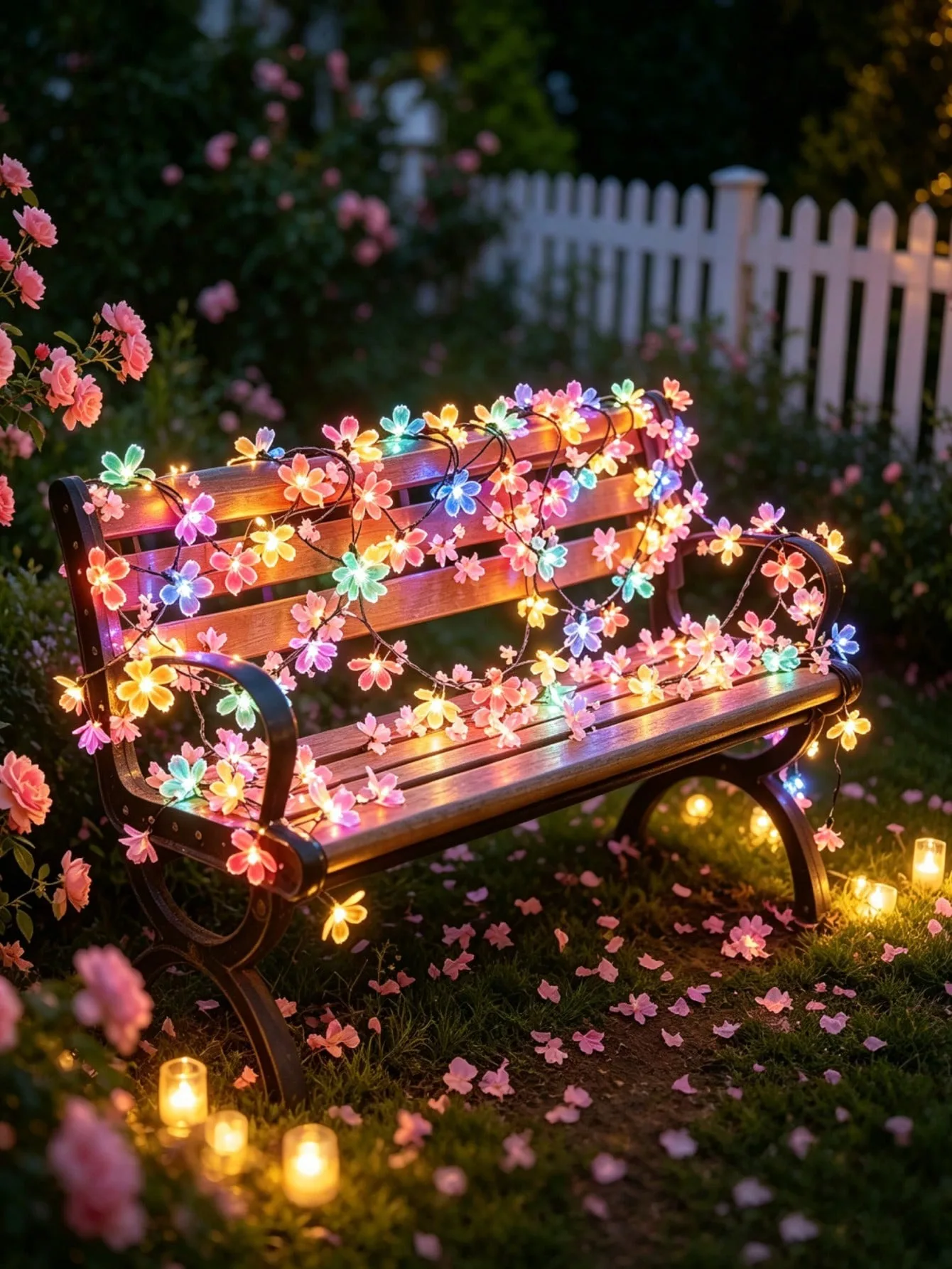 Solar Cherry Blossom Lights 5M/20LED 7M/50LED 12M/100LED 8 Modes Auto On for Garden Patio Fence Tree Party Christmas Decor