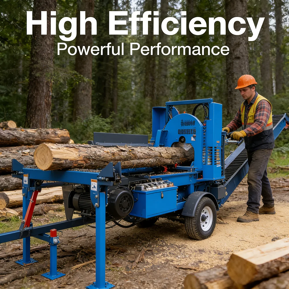 Top Rated Petrol 35T Log Splitter 6 Way Wedge Reliable Wood Cutter Machine Fast Firewood Processor For Large Log Splitting