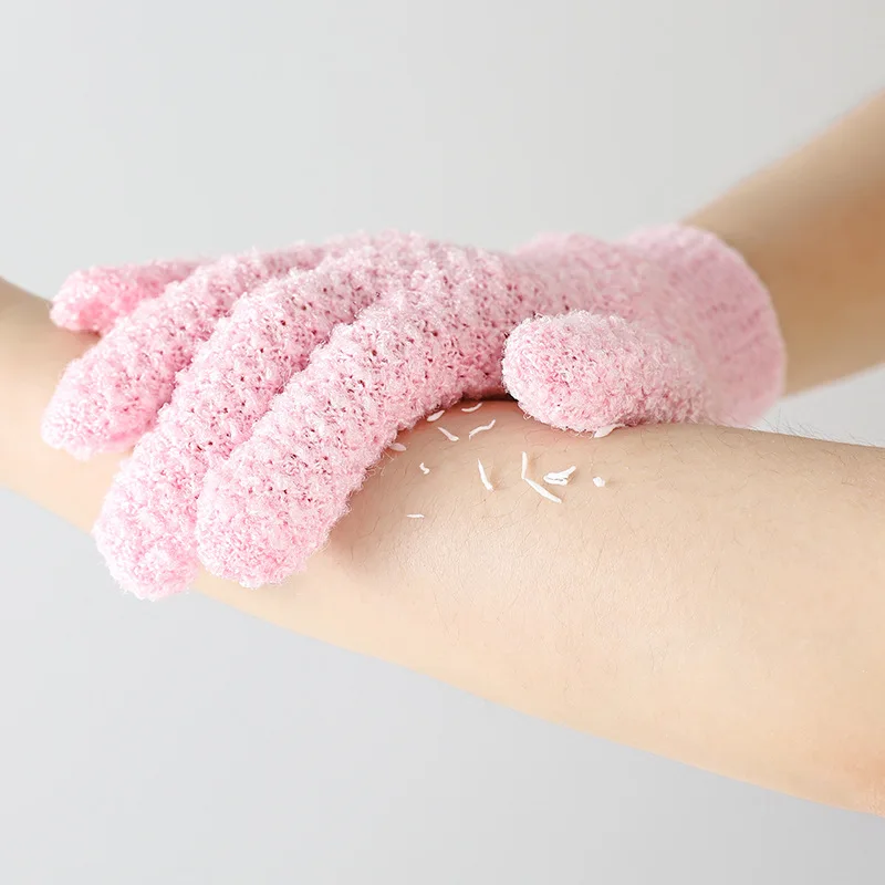 3272 Gloves Body Brush Take A Shower In 1 Minute Exfoliating Scrub Foot Scrubber Cath Sponge High-Elastic Five-Finger Bath Towel