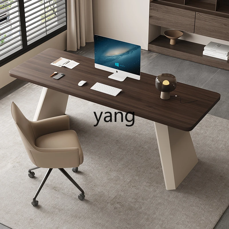 CX Minimalist Retro Style Study Modern Desk High-Grade Solid Wood Writing Computer Desk