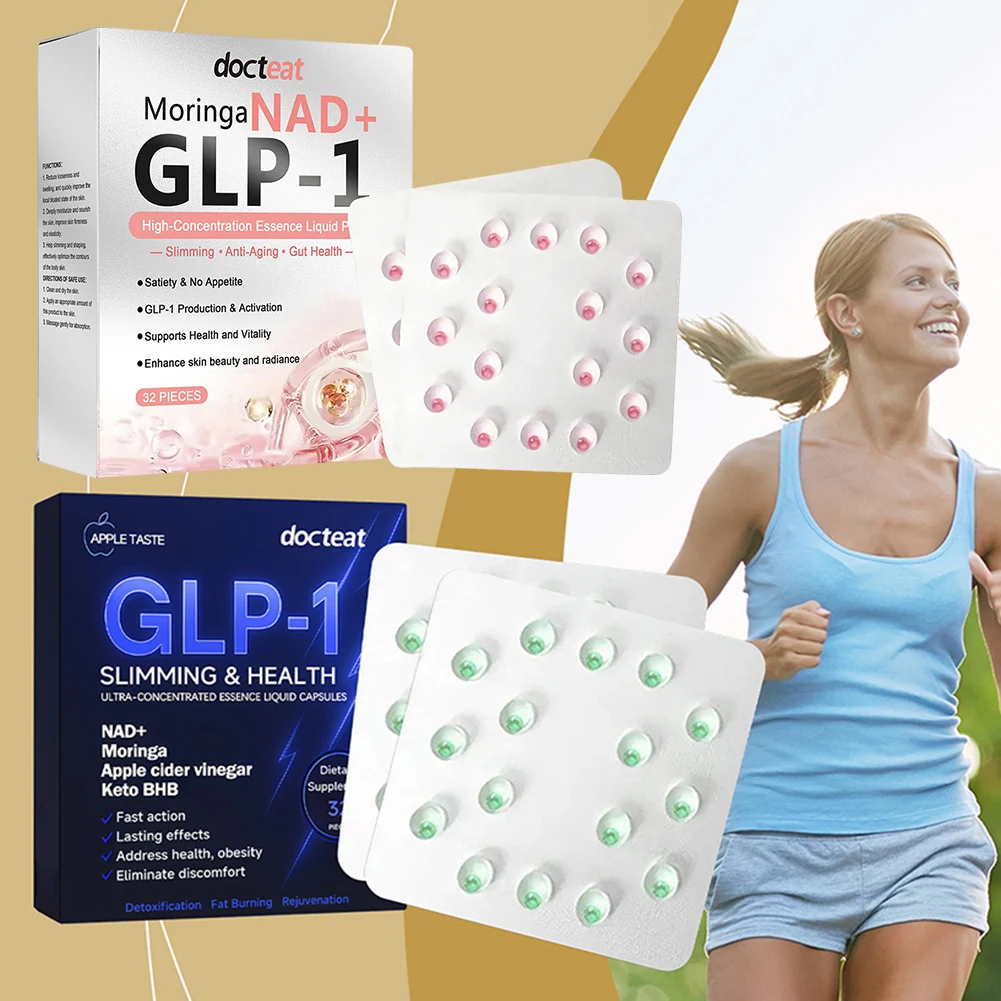 GLP-1 Slimming Health Ultra Concentrated Essence Liquid Pearls With NADs+ Moringa for Weight Loss Fat-Burners For Men Women