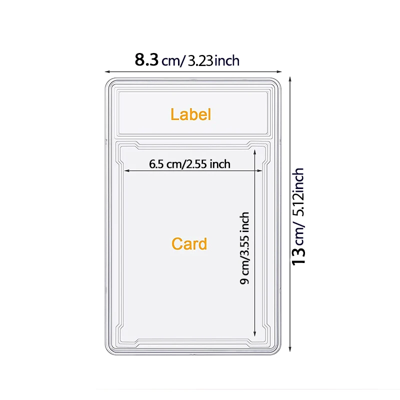 35/55/75/100PT Trading Cards Slab Label Grade Baseball Star Card Sleeves Protector Acrylic Stand Plastic Game PTCG Gift Toy