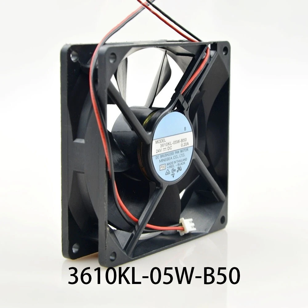 

Вентилятор охлаждения промышленного управления NMB 24 В постоянного тока 0,20 А 92*92*25 мм 2 провода 3610KL-05W-B50