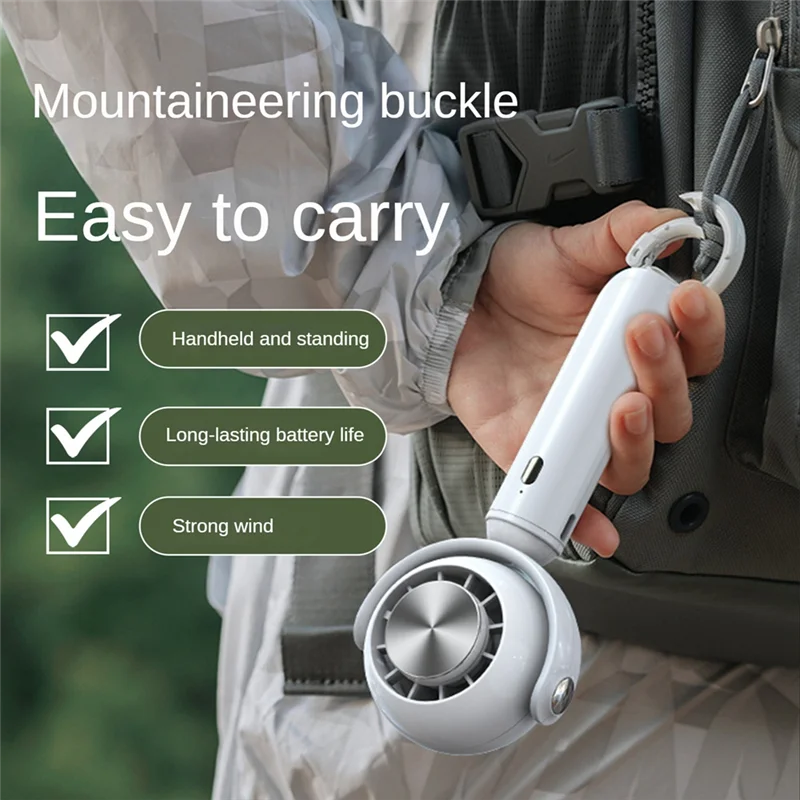 ABGU مروحة محمولة محمولة أشباه الموصلات تبريد USB قابلة للشحن مروحة صغيرة هادئة مبرد الهواء مكتب في الهواء الطلق-A