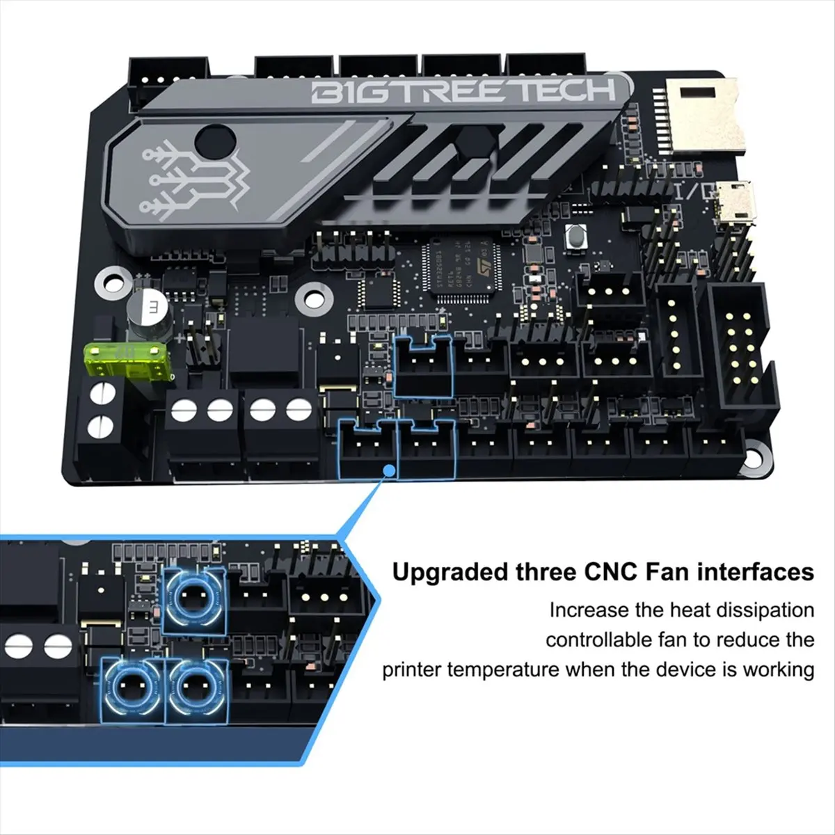 M05K  SKR Mini E3 V3.0 32 Bit Control Board with TMC2209 + PI V1.2 Control Board Upgrade Running Klipper for 3