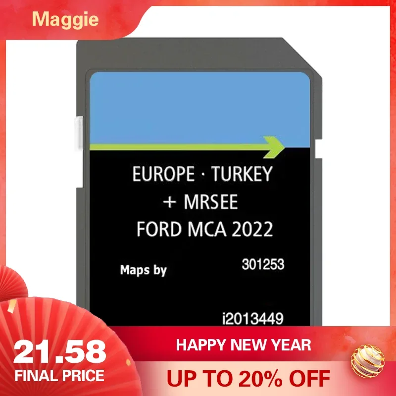 for Ford Sd Card Maps Mondeo Kuga Focus C-Max S-Max (2010-14) MCA 2022 Naving Sat Nav Europe