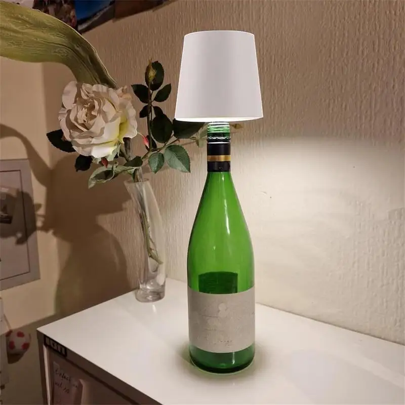 LED Wine Bottle Lamp Creative Table Atmosphere Lamp Removable And Removable Portable Charging Decoration Night Light For Bar