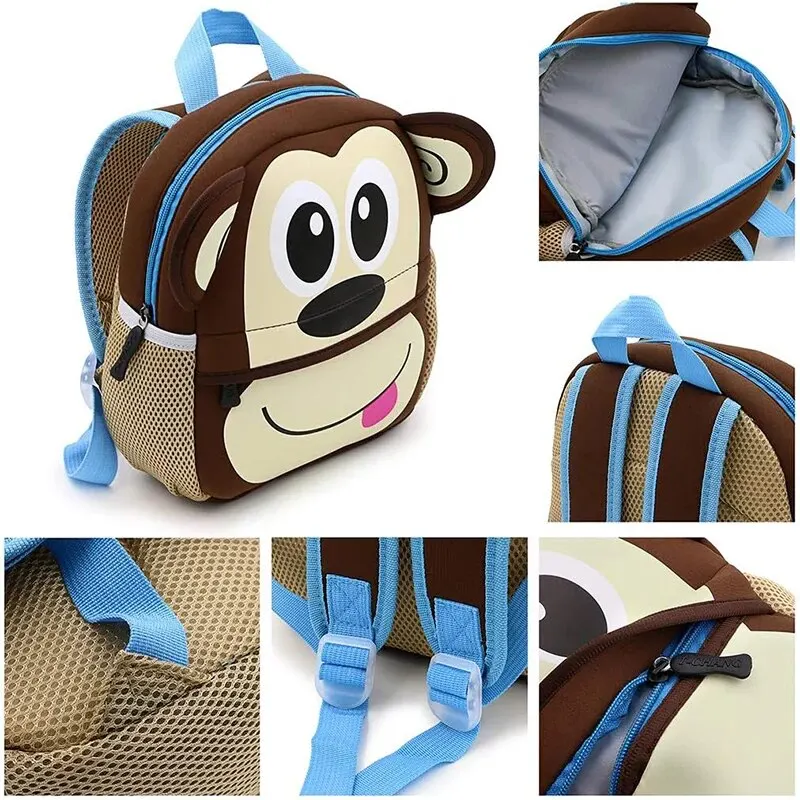 Bonita mochila de bebé de zoológico, súper ligera, bolsas escolares de jardín de infancia, regalo